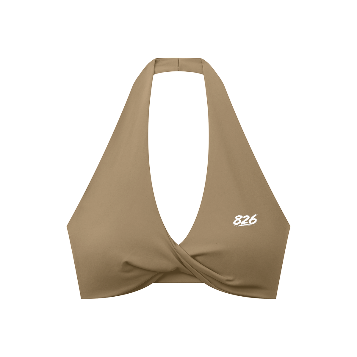 Women's Pleated Halter Sports Bra
